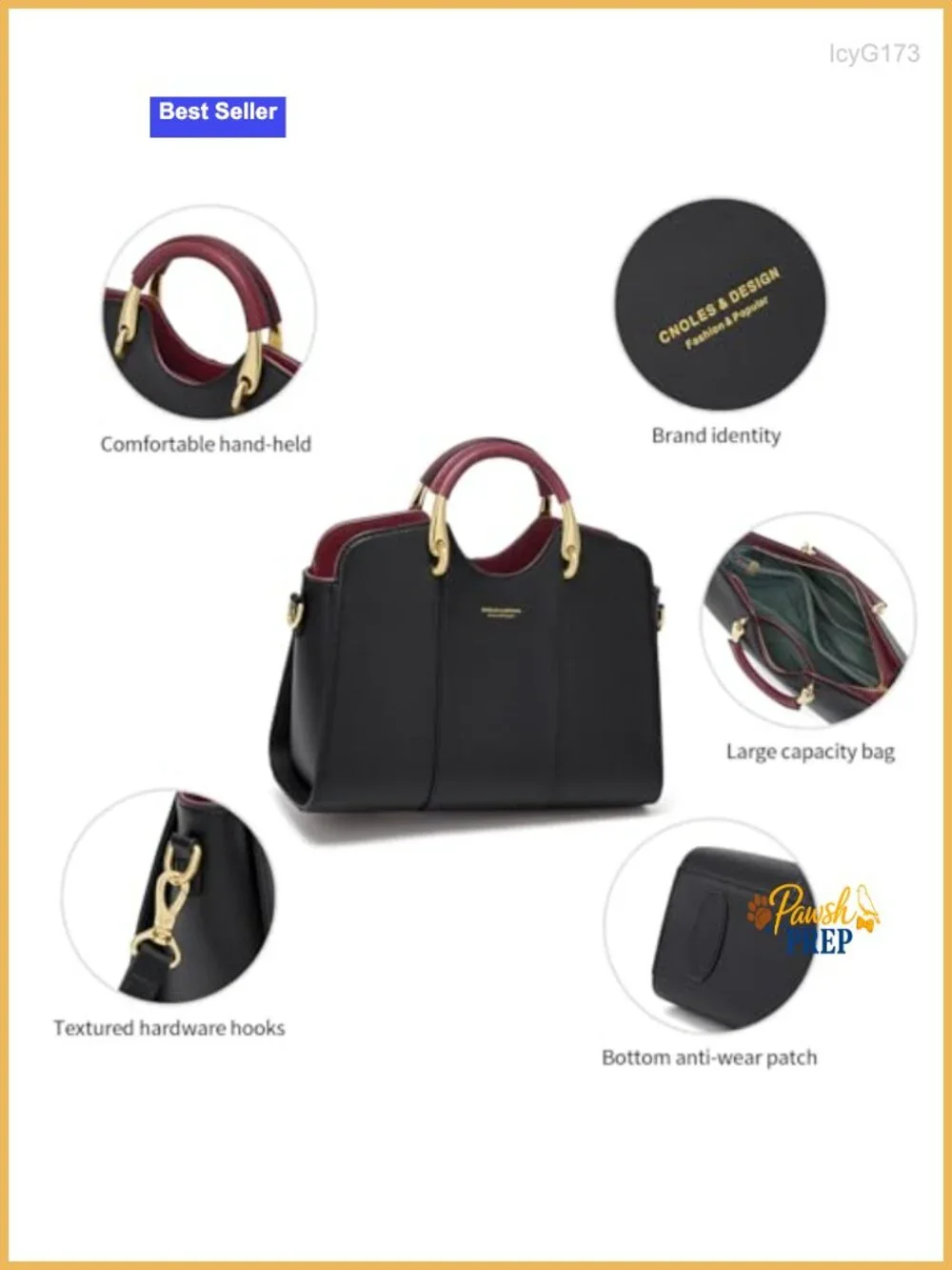 Genuine Leather Satchel Tote Bag Women Shoulder Purse Handbag Crossbody